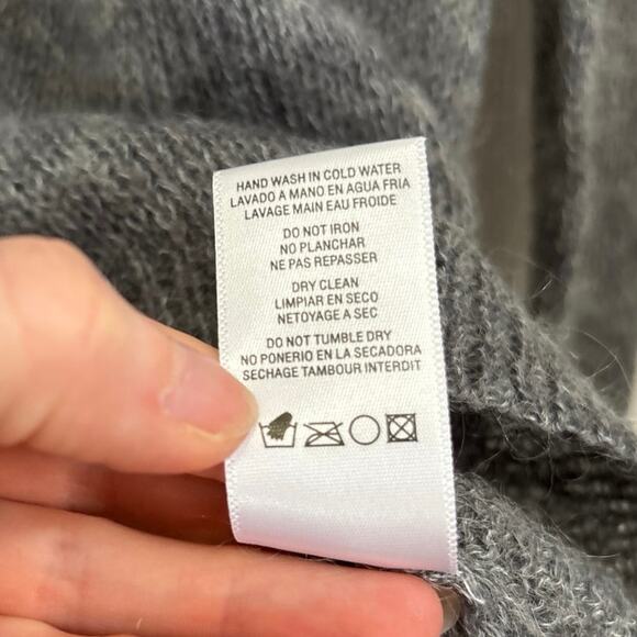 Sundry Soft Cozy Gray Wool Mohair Breathable Oversized Sweater Size 1 / small - Picture 6 of 7